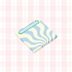 Ensemble de 6 post-it groovy rétro 3x3 pouces - blocs-notes esthétiques pastel à motif damier ondulé - fournitures de bureau