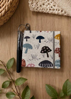 Bloc-notes avec porte-clés en forme de champignon fait main 3,5 pouces avec stylo