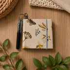 Carnet de notes porte-clés abeille papillon botanique fait main 3,5" avec stylo